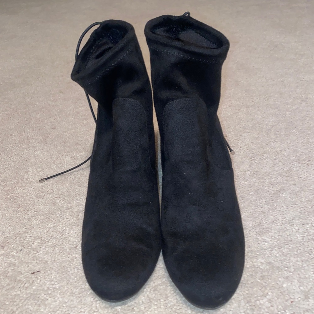 Black sock booties